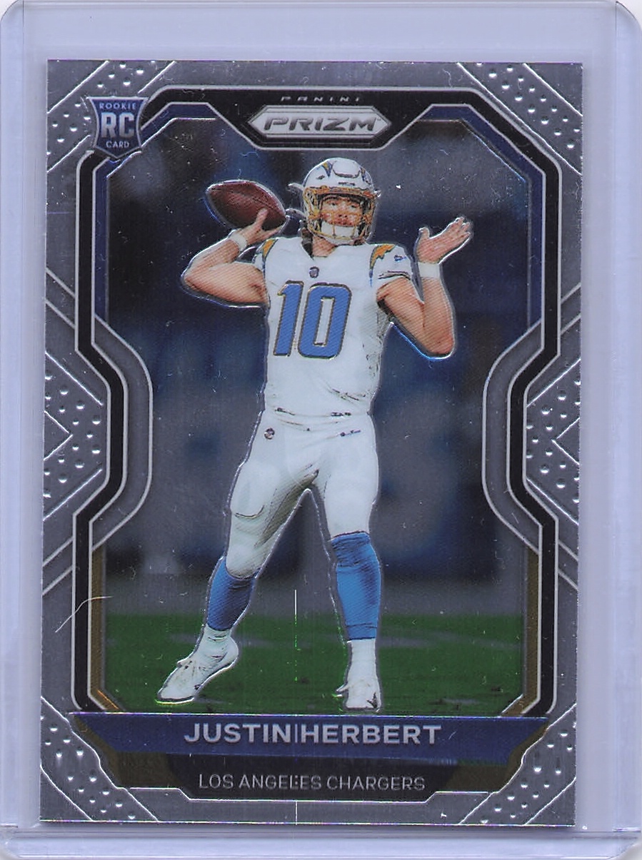 Justin Herbert Panini Prizm rookie card
